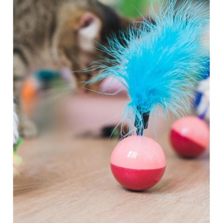 Non-toy for cats with feathers, mix of flowers-6