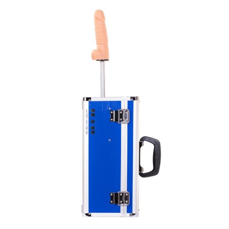 Diva Fuck Box sex machine, 2 nozzles, metal, blue color, 39 cm-4