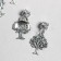 Bale with a suspension metal for creativity "tree" silver 3.4 cm