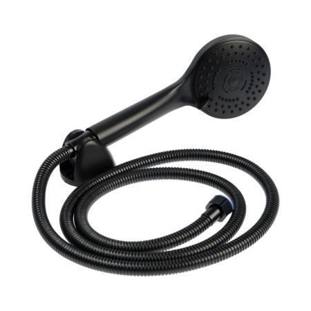 Bath mixer Zein Z3855, single -leaf, shower set, watering can 5 modes, black-9