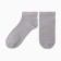 Women's socks shortened, gray color, size 23-25