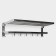 Hinged shelf with a holder of towels, 5 moving hooks, silver color