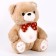 Soft toy "Bear", with a bow in peas, 26 cm, beige color