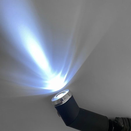 Automatic “plain” umbrella, with a flashlight, rotating pen, 3 additions, 10 spokes, r = 52 cm, black color is black-8
