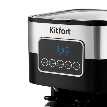 Coffee machine KitFort KT-752, drip, 900 watts, 1.25 l, silver-1