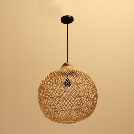 Ceiling Lamp from Rotan "Gyan" 1x120W, E27, 40x40x45cm-1