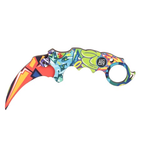 Wooden knife "Cerambit of graffiti" 18 cm.