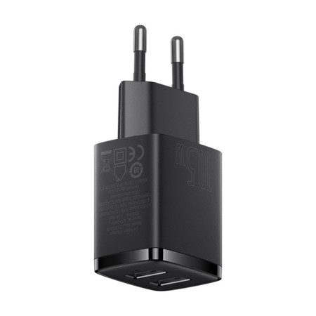 Network charger Baseus, 2USB, 2.1 A, 10.5W, black-4