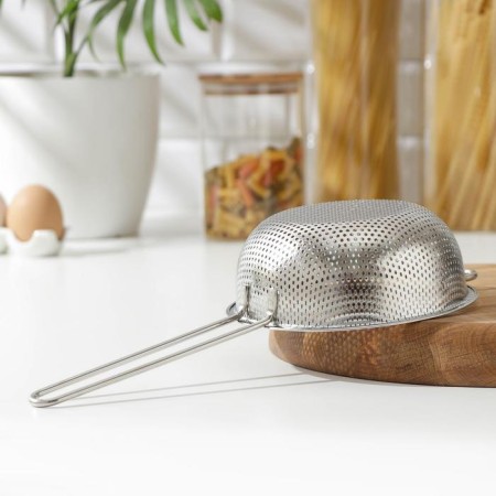 A colander made of stainless steel "Marco", d = 16.5 cm, a long handle, chrome color-2