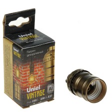 Decorative cartridge Uniel Vintage, without a switch, aluminum, bronze color