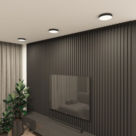 DK2851-BK TAB Light Light with LED D212MM 220V 36W 3000/4000/6500K IP20 Black Alumin-5