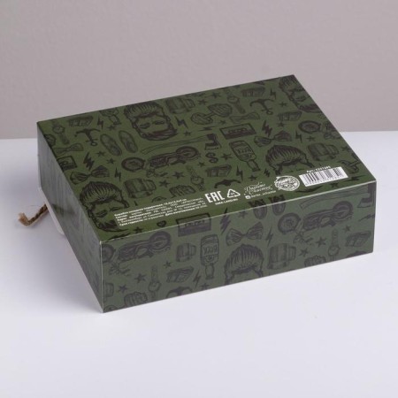 Gift folding box, packaging, “February 23”, 16.5 x 12.5 x 5 cm-1