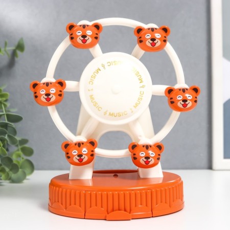 Casket Musical Mechanical Light "Ferris Wheel - Tiger" 10.5x13.5x19 cm