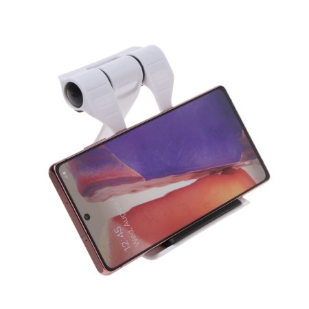Luazon phone stand, folding, reinforced, adjustable height, white/black-2
