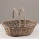 Wicker basket, 33 x 26 x 11 cm, gray, willow