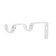Broke for cornice D20 two -row 8/15 cm, white