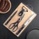A set of kitchen supplies, 5 objects: knives 9.2 cm, 15.2 cm, vegetable cleaning, scissors, board, black color