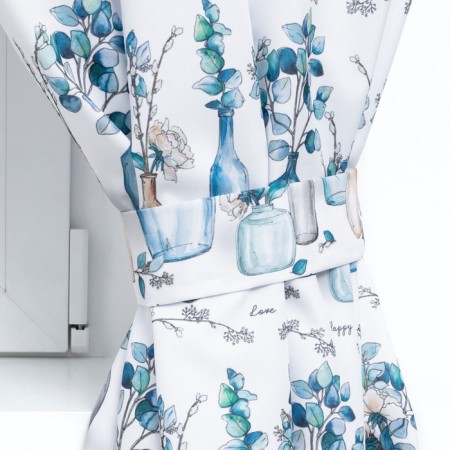 A set of curtains for a kitchen with praises Flower Mood 145x180cm-2 pcs., 100% p/e-2