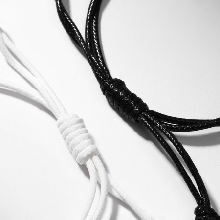 Bracelets "Demetrons" stars, love, black and white color