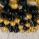 A bouquet of balls “black-gold”, latex, chrome, set of 50 pcs.