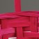 Wicker basket, d17 x 9 x 30 cm, pink, bamboo