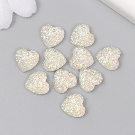 Coboson "Heart" White 1 cm-2