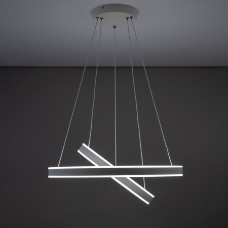 Suspended Citilux “duet” CL719640, 60x60x17 cm, 1x108W, LED, white color-5