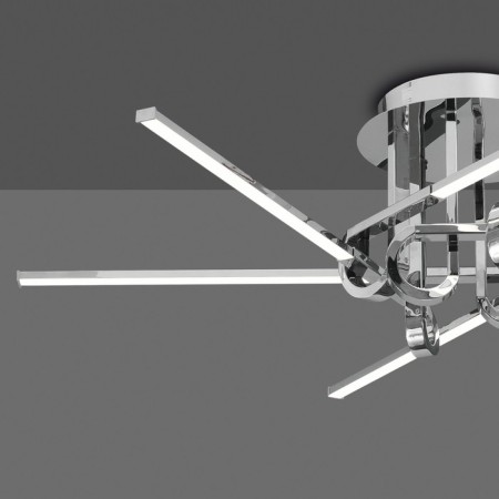 Ceiling chandelier Mantra Cinto, Led, 3360lm, 3000k, 280 mm, color chromium color-2