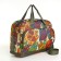 Board Road on a zipper, with an increase, an external pocket, a suitcase holder, a long belt, beige color/multi -colored color