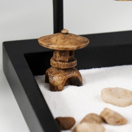 Zen Garden "Bell" sand+stones 15x14x13 cm-2