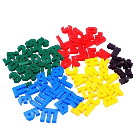 A set of numbers and letters of the Russian alphabet on magnets, 79 pieces-1
