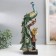 Polystone souvenir "Peacock with green feathers with gold stroke on a branch" 13.5x9x36 cm
