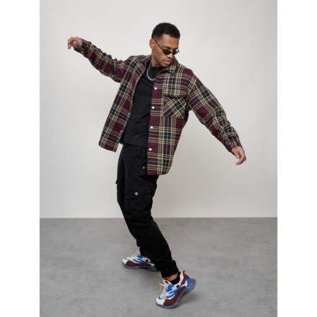 Male windbreaker, size 48, burgundy color-8