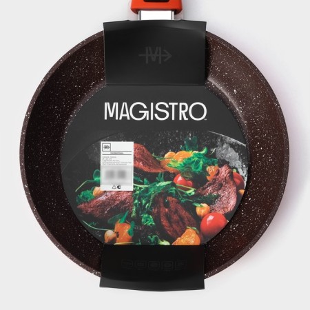 Pan Magistro Terra, D = 20 cm, removable handle Soft-Touch, anti-stick coating, induction, color orange-8
