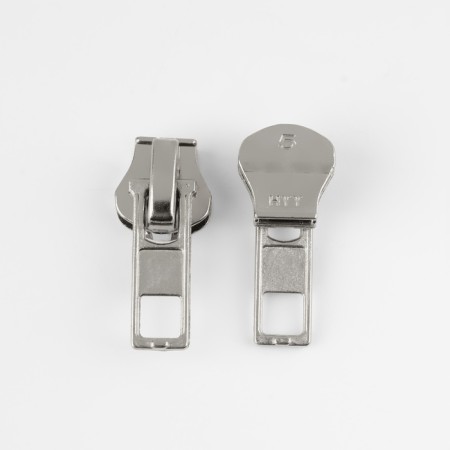 Automatic lock for metal zippers, No. 5, 10 pcs, Nickel color-1