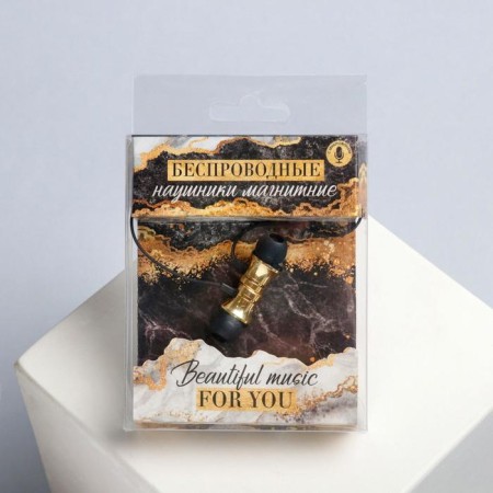 Wireless magnetic headphones with a “marble” microphone, mod. I13, 9 x 13.5 cm-5