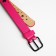 Children's belt, width 2.2 cm, eyelets, buckle metal, pink color