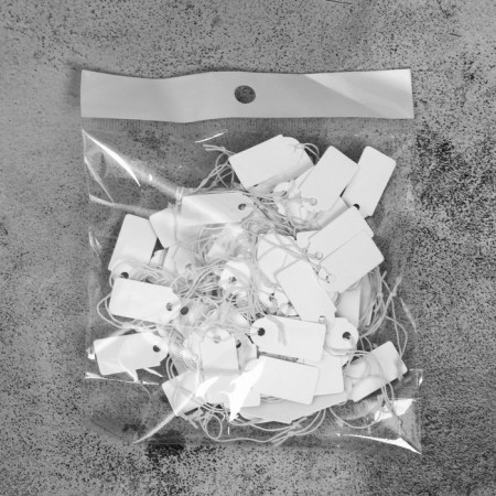 Price tag set 100pcs, 1.3 × 2.6, white color-1