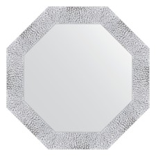 Mirror in the baguette frame, white minting 70 mm, 57x57 cm