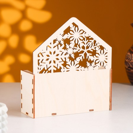 Kashpo wooden 18 × 6 × 20 cm envelope Radada "frost", natural give beautifully-1