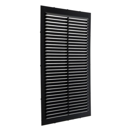 Ventilation grate "Vento" 1929v, 190x290 mm, with a grid, ineffective, graphite-1