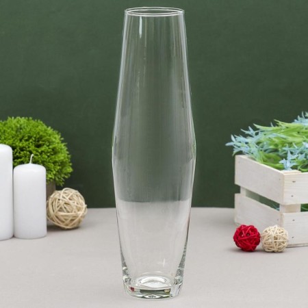 Vase "Diabolo" d = 5.5cm h = 29.5x9cm, 1.1l transparent