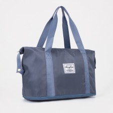 Sports bag with lightning, with an increase, external pocket, blue color