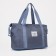 Sports bag with lightning, with an increase, external pocket, blue color