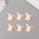 Decor for creativity plastic "Rabbit with carrots" set of 6 pcs 2x2.3x0.8 cm