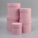 Set of round boxes 5 in 1 "dusty rose" 20 x 20 - 13 x 13 cm,
