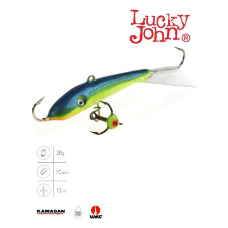 Balancir Lucky John Fin 5 + tee, 7 cm, color 29 blister