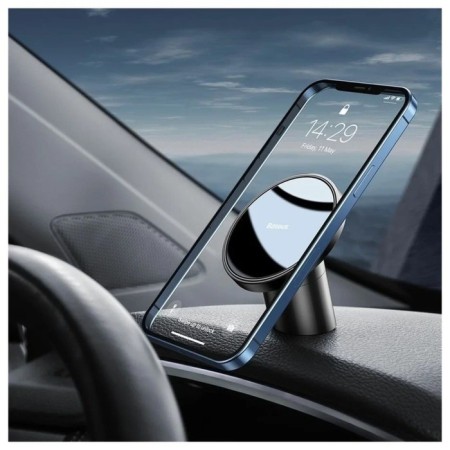 Baseus smartphone holder, magnetic, metal, black-5