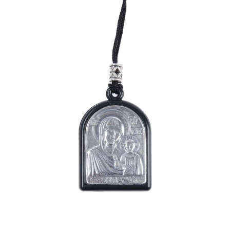 Icon suspended Kazan Mother of God, melchior in silver