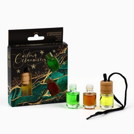 Flavors in the car "with new happiness", vanilla, melon, apple (set 3 pcs)-2